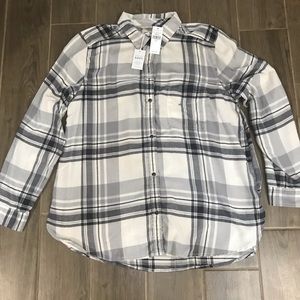NWT AMERICAN EAGLE SOFT BOYFRIEND FLANNEL XL